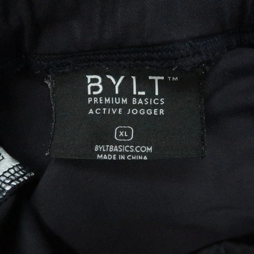 BYLT Pants Mens XL Blue Active Jogger Tapered Zip Pocket Athletic Cuffed